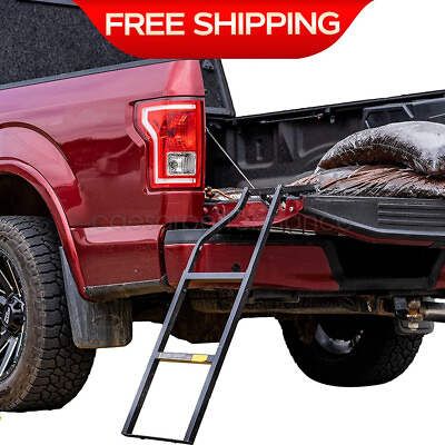 #ad Universal Pickup Truck Tailgate Ladder Steel Step Grip Plates 300LBS Capacity $55.99