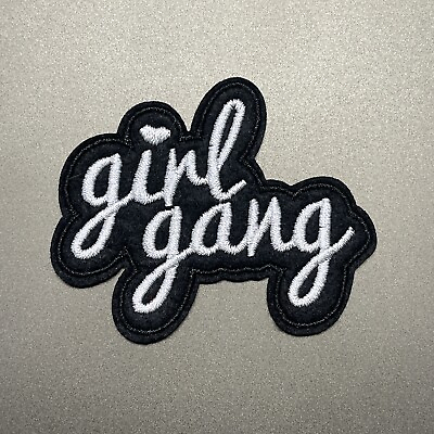 #ad Girl Gang Patch Embroidered Iron 2.25x2.75 Inch $4.50