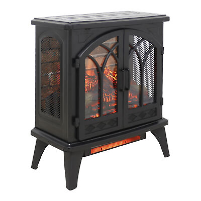 #ad 3D Infrared Electric Fireplaces 1500W 24quot; Stove w RC Control Fireplace 5018 BTU $230.98