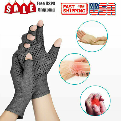 #ad #ad 1 PAIR Copper Arthritis Compression Gloves Hand Support Joint Pain Relief USA $6.49