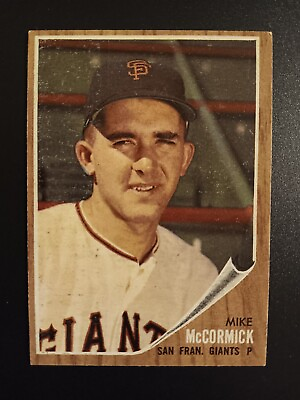 #ad SET BREAK 1962 Topps Vintage Baseball VG #107 Mike McCormick SF Giants Card $1.98
