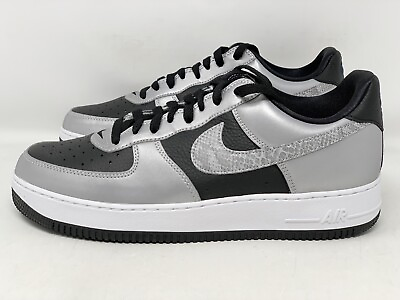 #ad Nike Air Force 1 Reflective Silver Snake Sneakers Size 12 BNIB DJ6033 001 $150.08