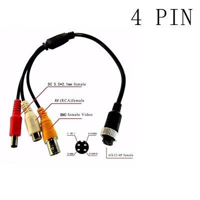 #ad Premium Aviation to BNC RCA Cable 4 Pin to RCA Plug and Play 1 1Ft Length $11.99