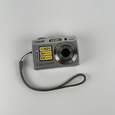 #ad Sony Cyber shot DSC S500 6.0MP Digital Camera Silver $14.99