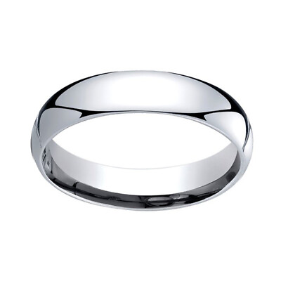 #ad 5mm Slightly Domed Super Light Comfort Sterling Silver Fit Ring Sz 5 $96.11