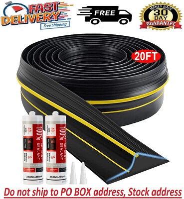 #ad Universal Garage Door Threshold Seal Strip 20FT Kit Bottom Waterproof Rubber We $27.97