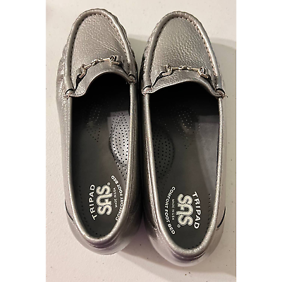 #ad SAS Tripad Comfort Silver Metro Link Loafers Shoes 6.5 Wide $60.00