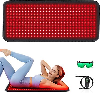 #ad Red Light Therapy Mat for Body 360 LEDs Large Infrared 660nm 850nm Waist Relief $145.99