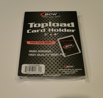 #ad BCW Thick Toploader Card Holder 360Pt 1 Holder $5.99