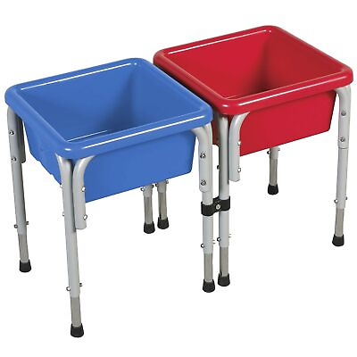 #ad 2 Station Sand And Water Adjustable Play Table Sensory Bins Blue Red $157.60