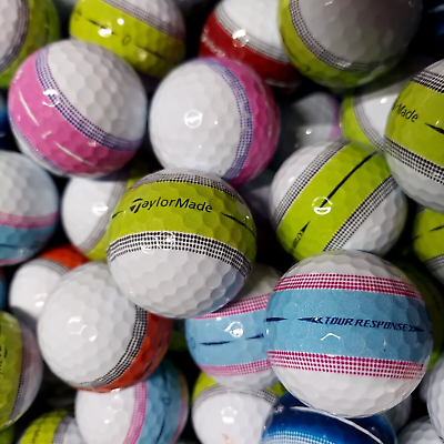 #ad 24 Bulk Lot of TaylorMade Tour Response Stripe Random Assorted Golf Ball 5A 4A $58.49
