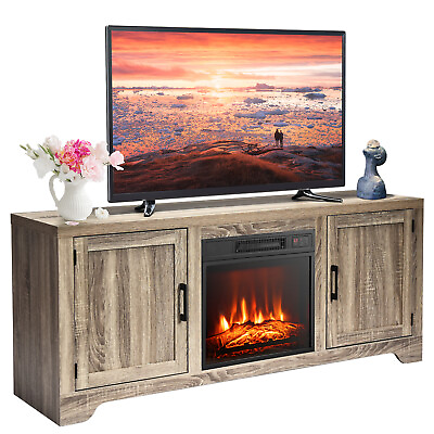#ad 1400W Electric Fireplace TV Stand Storage Cabinet Console amp;Heater for 65quot; TV $269.99