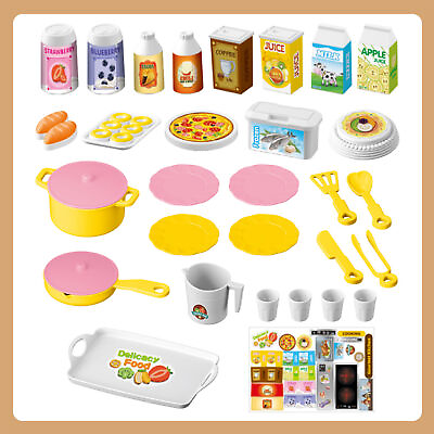 #ad Kitchen Play Toy Kit Kid Mini Food Pretend Cooking Dining Girl Christmas Gifts $18.01