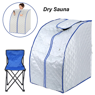 #ad Portable Infrared Home Spa Dry SaunaOne Person saunaheated foot pad and chair $101.15