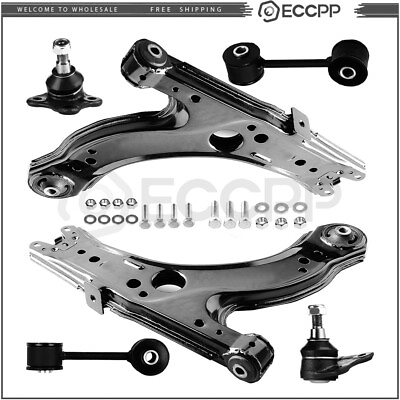 #ad Front Lower Control Arm Ball Joint Sway Bar Suspension Kit For 2001 2005 Jetta $57.56