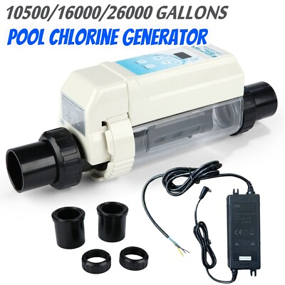 #ad 26000 Gallon Chlorinator Salt Water for Swimming Pool Chlorine Generator System $425.70