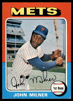 #ad 1975 Topps John Milner #264 New York Mets $1.00