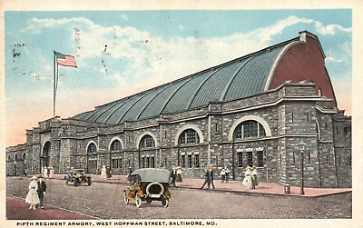 #ad Baltimore MD Fifth Reg. Armory West Hoffman Street Vintage Postcard b5836 $4.00