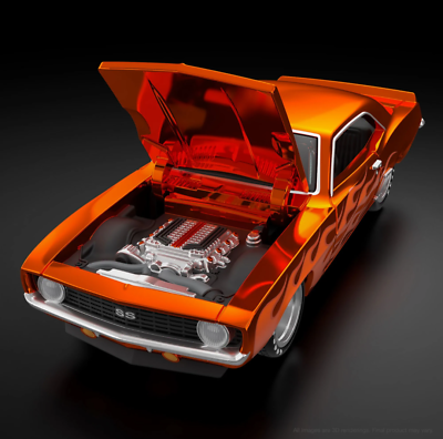 #ad 1969 hot wheel Chevy Camaro orange new in package $24.00