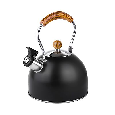 #ad Whistling Tea Kettle 2.65 Quart Food Grade Stainless Steel Tea Kettles with ... $36.33