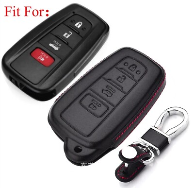 #ad Fit Toyota Camry Corolla RAV4 Button Smart Remote Key Fob Bag Leather Cover Case $12.98
