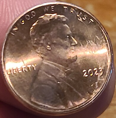 #ad 2023 Lincoln Head Shield Penny Reverse Lower Lamination Error No Mint $6.70