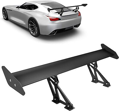 #ad Aluminum Single Deck 43.3quot; Universal GT Wing Car Rear Racing Spoiler Adjustable $41.80