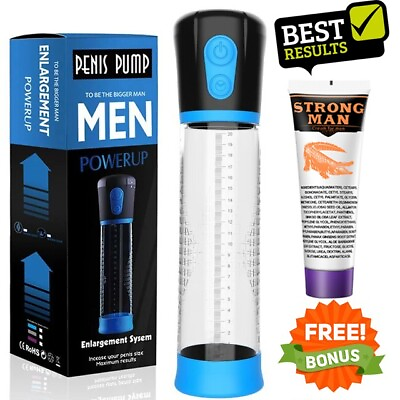#ad Vacuum Penis Pump for Male ED Enhancement Erectile Enlargement Penis Enlarger BG $26.99