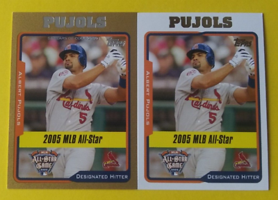 #ad 2 Card Lot of 2005 Topps Albert Pujols Baseball Cards in NRMT MT condition $13.00