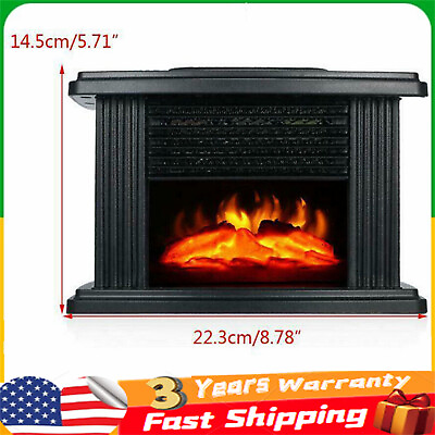 #ad Electric Fireplace Heater Stove 1000W w 3D Realistic Flame Effect Home Mini $46.96