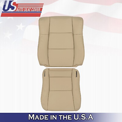 #ad 2000 2001 For Lexus ES300 Driver Top amp; Bottom Leather Seat Covers Ivory Tan $359.62