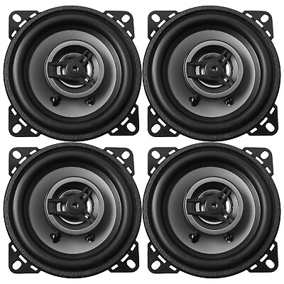 #ad 4x Crunch CS4CX 4quot; 200W Peak Power 2 Way Full Range Coaxial Automotive Speakers $61.99
