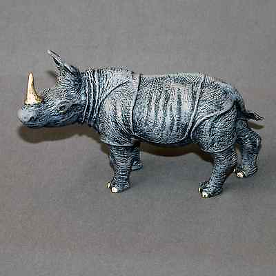 #ad Detailed Rhinoceros Bronze Rhino Art Signed Figurine Sculpture Statue Numbered $690.00