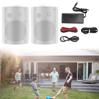 #ad Herdio 5.25quot; Bluetooth Speakers Outdoor Wall Mount Patio with Superior Stereo US $79.41