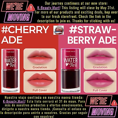 #ad Etude House Dear Darling Water Tint Lip Tint: StrawberryAde amp; CherryAde New $9.10