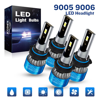 #ad LED Headlight Bulbs White High Low Beam 9005 9006 Kit For Honda Accord 1990 2006 $45.99