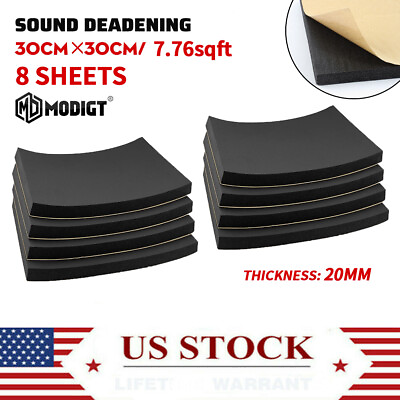 #ad 8x12quot;x12quot;Car Floor Thermal Sound Deadener Heat Shield Insulation Noise Reduc Mat $25.09