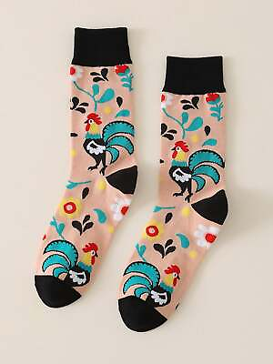 #ad Chicken Pattern Crew Socks Funny Socks for Men Novelty Socks Funky Socks Gift $6.32