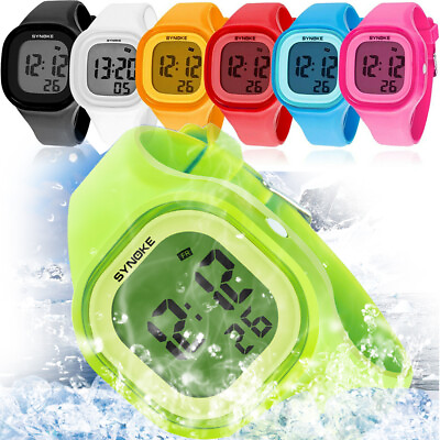 #ad Men Women Digital Sports Watches LED Electron Waterproof Luminous Silicone Watch $7.99