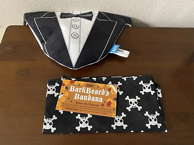 #ad Lot Of 2 Bark Box Squeaky Necktie And Bandanna Large Dog 8quot; $12.75