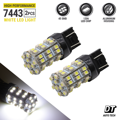 #ad 6000K White 40W 7443 7440 LED Brake Tail Stop Parking High Power Light Bulbs $6.10