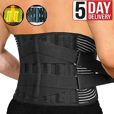 #ad Back Support Lower Back Brace Pain Relief Lumbar Support Belt Sciatica Men Women $13.97