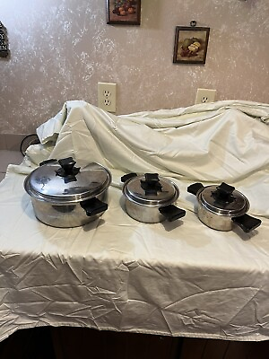 #ad Health Craft 5 Ply Nicromium Surgical Steel Cookware Set 6 Pcs USA $75.00