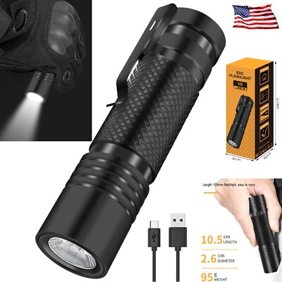 #ad Super Bright 500000LM LED Tactical Flashlight Torch with Rechargeable Battery $15.00