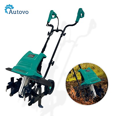 #ad Autovo Tiller Cultivator 17in 15 Amp 6 Steel Electric cultivator for Gardening $189.99