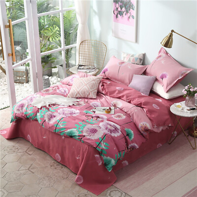 #ad Home Textile Dandelion Duvet Quilt Cover Pillowcase Bed Sheet Bedding Sets $117.12
