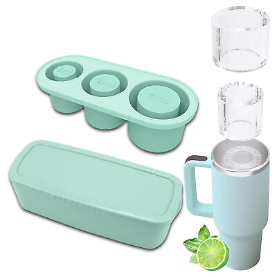 #ad Ice Cube Tray Mold for Stanley TumblerCup Silicone Ice Mold w Lid for Freezer $18.99