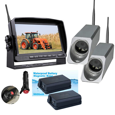 #ad 7#x27;#x27; Monitor Wireless 2x Backup IP69 Magnetic 9600ma Camera Battery for Forklift $299.00