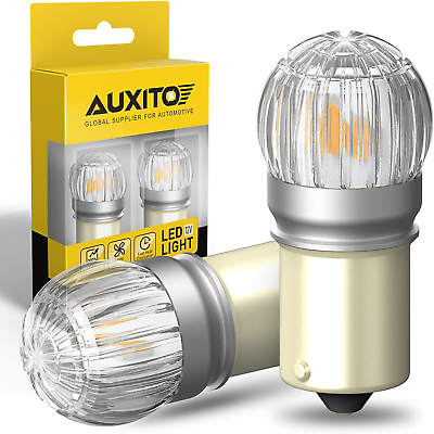 #ad AUXITO 1156 LED Bulbs Amber Turn Signal Light Super Bright 300% Brighter than $34.52