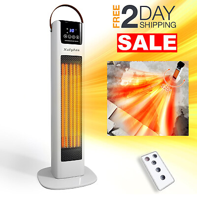 #ad 22quot; Tower Heater Oscillating With Remote amp; Thermostat For Indoor Use Large Room $76.32